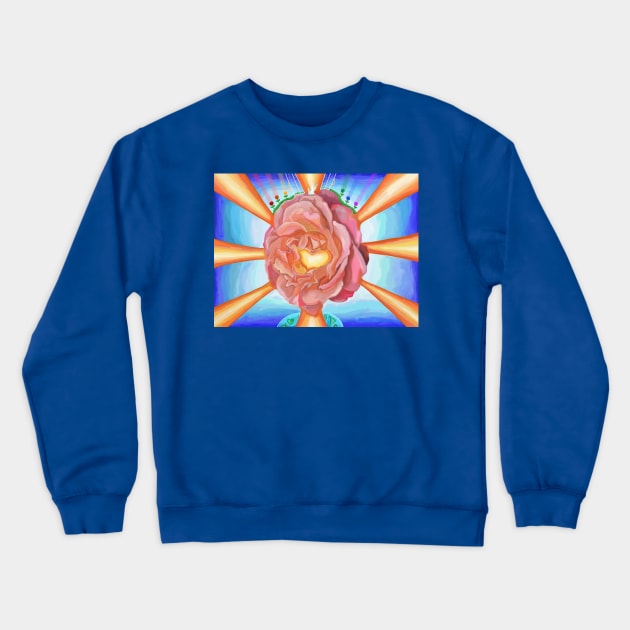 Cat's Journey to Heaven Crewneck Sweatshirt by Art by Deborah Camp